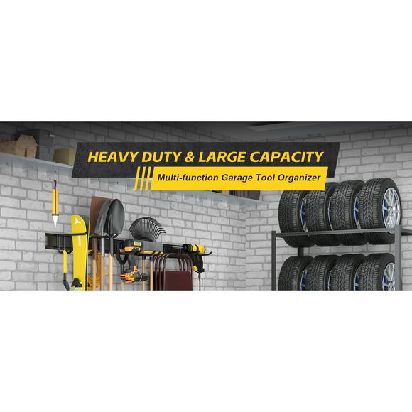 48" Alloy Steel with 3 Panels & 7 Hooks Heavy Duty 440lbs Adjustable Hooks - Picture 7 of 10